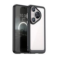 Transparent Colorful TPU Case for Huawei Pura 70 Pro P70 Ultra Protective Cover Clear Shockproof Full Protection Cover Huawei Pura 70 juoda