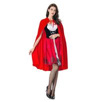 Women's Halloween Black Devil Costume Witch Costume Uniform Party Costume L raudona