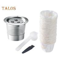 Nerūdijančio plieno daugkartinio naudojimo K puodeliai kavos kapsulės, skirti Keurig 1.0, universalūs užpildomi K-Cup kavos filtrai su šepetėliu, šaukšteliu, BPA neturintys, išsaugo skonį 1 Set white