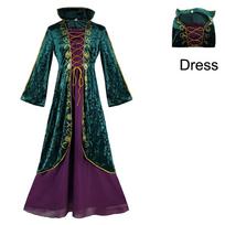 Witch Cosplay Costume Womens Medieval Queen Fancy Dress Cosplay Full Set Outfits Halloween 3XL