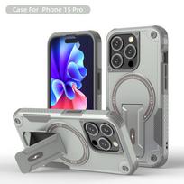 For Magsafe Stand Invisible Support Phone Case for IPhone 16 15 14 11 13 12 Pro Max Plus Wireless Charging Hard Anti-fall Cover For iphone 13Pro Max pilka spalva