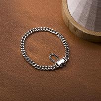 925 Sterling Silver Tank Chain Thai Silver Bracelet For Women Men Adjustable Couple Bracelet Jewelry Gifts S-B407