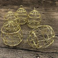 Mini metalo aukso vintage retro paukščių narvelio saldainių dėžutės Kūdikių dušas Favor Dovanų dėžutė gray