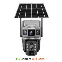 12MP 6K saulės 4G IP kamera CCTV stebėjimas 10x skaitmeninis priartinimas lauko vandeniui atsparus monitorius Pir Motion Detect Night Vision V380 kamera 【4G】Without Card juoda/pilka