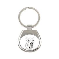 Dogo Argentino - keychain with a dog, keychain with a print, personalized pendant from the Art-Dog brand sidabras