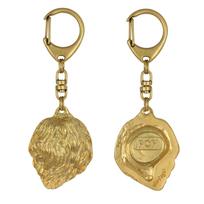 Polish Lowland Sheepdog, PON, Valee Sheepdog - Gilded key ring with dog, handbag decoration, luxury accessory by Art-Dog brand