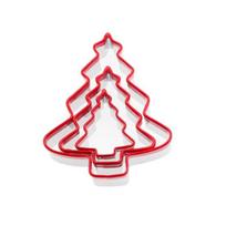 3 vnt biskvito formos patvarios nerūdijančio plieno Kalėdų eglutės žvaigždės formos sausainių pjaustyklės šventinėms atostogoms A white