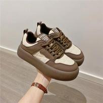 Platform White Shoes Children's Spring New Ins Tide Niche Fashion Versatile Student Casual Board Shoes 35 chaki