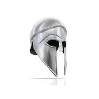 34.29cm Full Size Greek Corinthian Helmet Medieval Warrior Combat Gear Chrome 18G Steel gray
