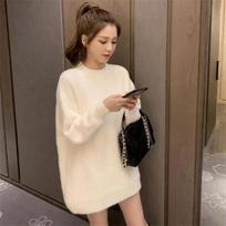 Women's autumn and winter pullover lazy style jacket loose candy colored knitted sweater one size balta