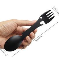 Stainless Steel Multifunctional Fork Knife, As Bottle/can Opener, Outdoor Portable Stainless Steel Tableware 7.08*1.38in