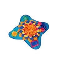 Pet Sniffing Training Mat Dogs Cats Educational Stress Relief Bite Resistant Slow Food Mat Pets Eco-friendly Training Blanket mėlyna