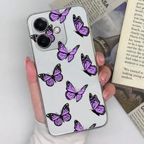 Transparent Phone Case For Oppo Realme 13 Pro Plus Narzo N63 K12x A3x 4G Cover TPU Silicone Soft Super Shockproof Pretty Butterfly Flower Housing Capa Oppo A3x 4G
