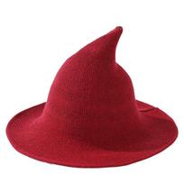Women Hats Halloween Caps Witch Hat Magician Witch Hat Wool Wizard Hat