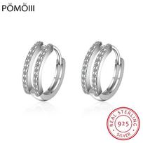 Mini 9mm Huggie Hoop Earring For Women Vermeil 925 Sterling Silver Fine Jewelry Dainty Delicate Small Hoop Earrings white