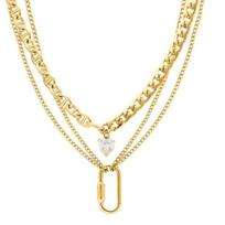 New Style Diamond Set Chain Niche Design Choker Temperament Alloy Ins Fold Wear Charm Collarbone Chain Necklace