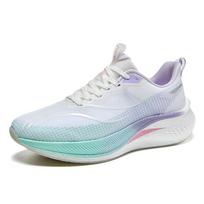 Women Ultra Light Breathable Court Shoes Casual Lace Up Outdoor Shock Absorption Shoes Anti Slip Couple Mesh Sport Shoe 36-44 37 violetinė
