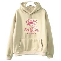 Melanie Martinez Portals Tour Megztiniai Moteriški rudeniniai laisvi rūbai Animaciniai grafiniai gobtuvai Kawaii Hoody Didelės apimties laisvalaikio viršūnės XS raudona