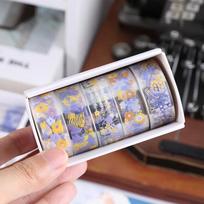 „5Rolls Kawaii“ skaidrios lipdukų juostos „pasidaryk pats“ dekoratyvinės medžiagos juostos eskizų knygelės lipdukai mokykliniai reikmenys japoniškos raštinės reikmenys gray