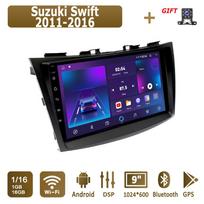 „Android“ automobilio radijas, skirtas „Suzuki Swift 2011–2016“ multimedijos grotuvui, galvos blokui, stereo, GPS, navigacija, „Bluetooth“, WIFI, 1+16GB 1+16GB