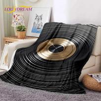 Vinyl Record Music DJ Screen Tape Soft Flannel Blanket for Bed Bedroom Sofa Picnic,Throw Blanket for Cover Outdoors Leisure Gift 30x40in