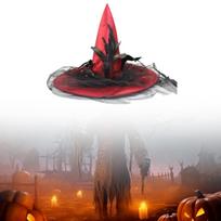 Halloween Witch Hat ,Witch Pointed for Dress up, Stage Performance, Party Favor raudona