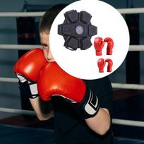 Music Boxing Machine Wall Target Agility Training Electronic for Sports Black