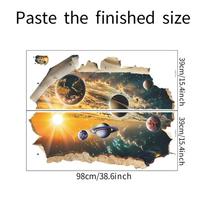 Fun-L075 Sulaužyta sieninė planeta Visata Miegamasis Svetainės fonas Kraštovaizdžio dekoravimas Dekoratyviniai sienų lipdukai 39*98CM*2PCS/fun-L075
