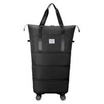 Expandable Pulley Travel Bag Large Capacity Wet Dry Multi-Purpose Bag Shoulder Bag M violetinė