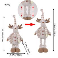 Kalėdų Sniego Senis Tampoma Lėlė Nauja Megzta Elnio Lėlė Šventinis Langų Scenos Dekoravimo Ornamentas 20*10*45CM white