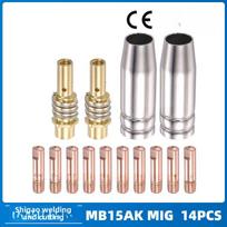 15AK Suvirinimo pistoleto priedai Apsauginis dangtelis su 14 vnt. laidžių antgalių - Dvišalės apsaugos rinkinys MB15AK MIG 14PCS (1.0)