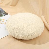 Autumn Winter Lamb Fleece Beret Women's British Style Retro Bud Hat Cute Artistic Plush Hat smėlis