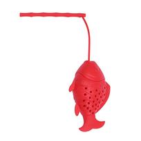 Creative Fish Silicone Infuser arbatos lapų sietelis Filtro difuzorius virtuvės įrankis raudona