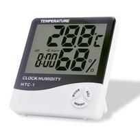 LCD Elektroninis Skaitmeninis Temperatūros Drėgmės Matuoklis Monitorius Vidinis Lauko Termometras Meteorologinė Stotis Žadintuvas HTC-1 XYZ HTC-1