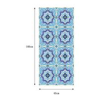 Mėlynos geometrijos lango plėvelės privatumas, statinis klijuojamas nelipnios plėvelės vitražas Vinilo plėvelė, apsauganti nuo saulės spindulių lango lipduko puošmena 45*100cm blue