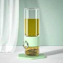 400 ml arbatos vandens butelis aukšto borosilikatinio stiklo dvigubo sluoksnio arbatos vandens puodelio infuzinis stiklainis gėrimų vandens butelis su arbatos filtru 301-400ml