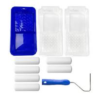 2  Small Foams Paint Paint Roller Brush 2inch Foams Paint Brush Paint Roller with Tray Perfect for Painting Narrow Area blue