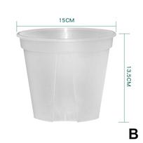 Root Control skaidrūs gėlių vazonai su padėklu Plastikiniai vazonai, kvėpuojantys vazonams sodinti Nurser Y8K6 white-15x13.5cm