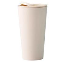 Car Trash Can Prevent Odor Spreading Rotary Lid Design Portable Garbage Storage Column Shape Rubbish Desktop Trash Can Auto Accessory chaki
