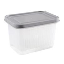 Šaldytuvo laikymo indas be BPA su dangteliu. Dual Layer gray