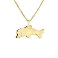 Pendentif Enfants - LÉA & ARTHUR - Dauphin - Or Jaune 375 - Bijou Anallergique - Écrin Prestige geltona