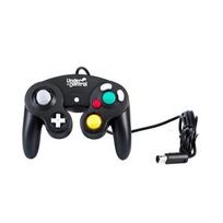 Žaidimo Cube vibruojantis laidinis valdiklis, suderinamas su Wii Black