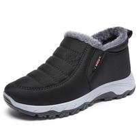 Žieminiai moteriški vyriški batai Vandeniui atsparūs slip-on batai Vyrai Laikyti šiltai Sniego ankle boots Lauko patogūs teniso kedai Vyras 36 black