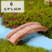 Rankdarbių priedai Derva Pasakų sodas Bonsai ornamentas Miniatiūrinis modelis Mikro kraštovaizdis Namų dekoras Pieva Tiltelis Tvenkinys Figūrėlė