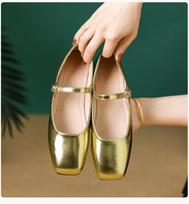 Size35-44 Women Ballet Flats Cute Mary Janes Shoes for Women Soft Ballerina Dance Casual Shoes 35 auksas