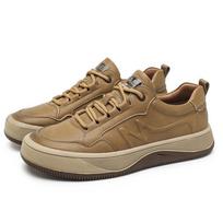 Madingi rudens žiemos odiniai platforminiai batai vyrams Dizainerio minkštapadžiai vyriški laisvalaikio sportbačiai Madingi sportiniai Zapatillas Hombre 38 brown