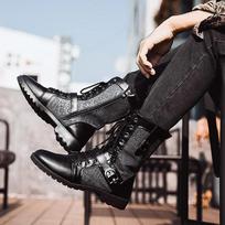 FashionMale Shoes Lace Up With Fur Men's Boots Platform Retro Sale Cheap Original Deals High Quality In Promotion Casual Low Price Y2k 39