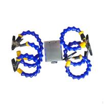 Pagalbinės rankos litavimo PCB grandinės plokštės laikiklio įrankių suvirinimo gnybtai hobiui 6 Arms blue