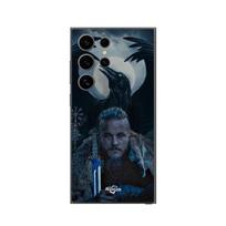 Coque Samsung Galaxy S24 Ultra Vikings ragnar lothbrok corbeau Maniacase juoda