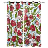 Pomegranate Flower Blackout Curtains For Living Room Window Curtains For Bedroom Kitchen Curtains Drapes Blinds W135 x H60cm brown
